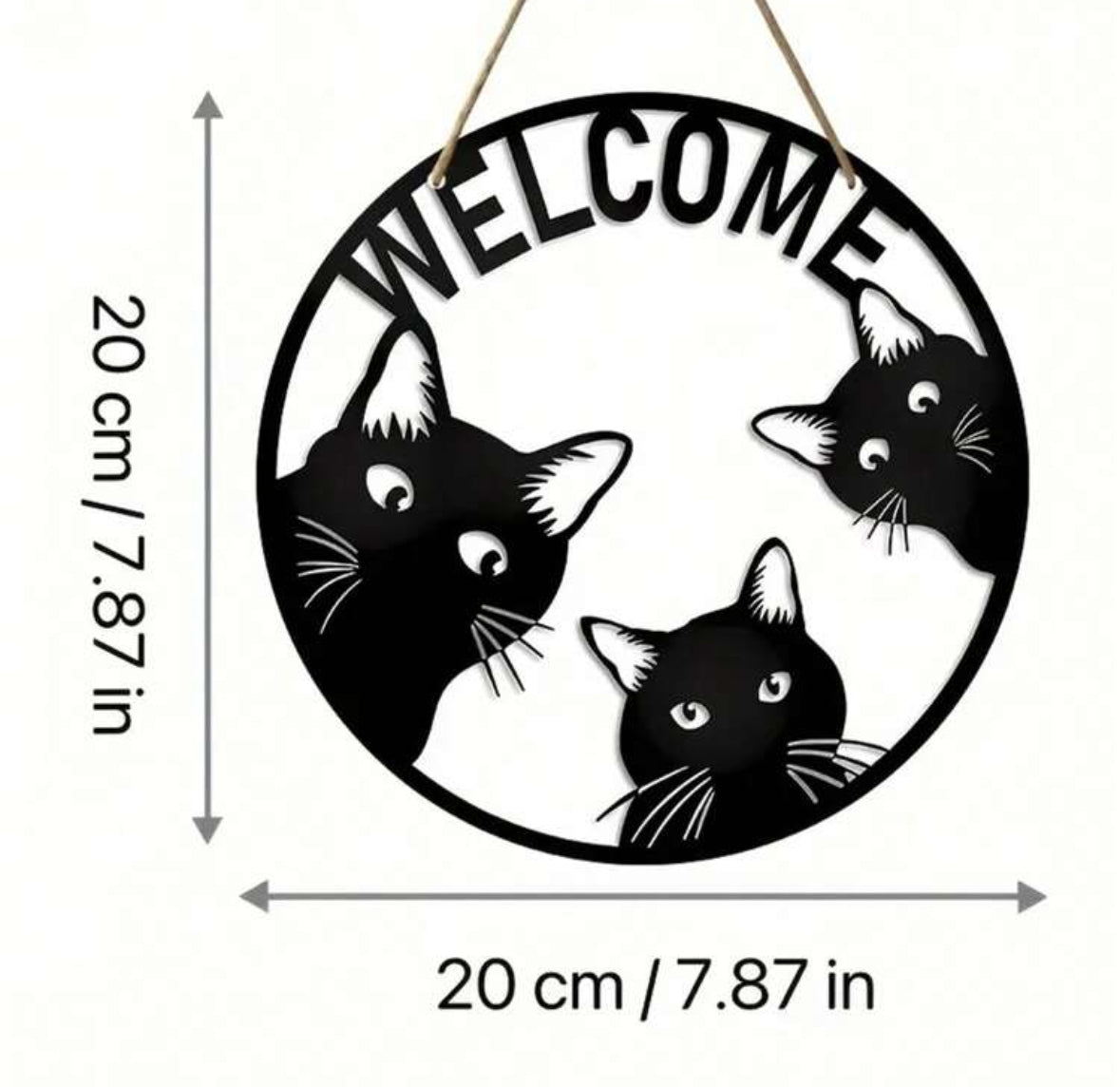 Cartel welcome gatitos