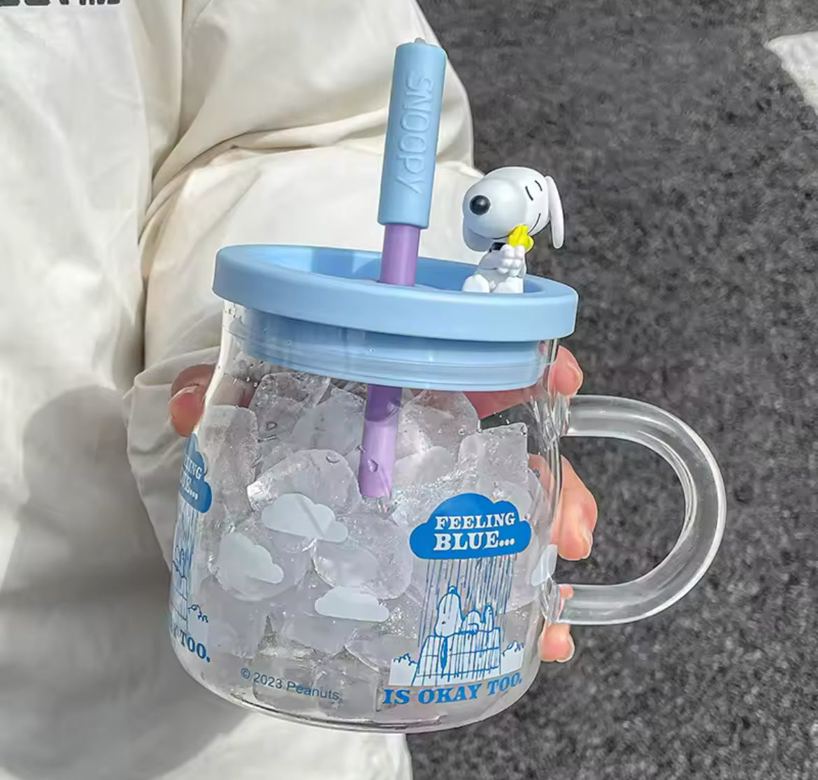 Vaso snoopy con tapa
