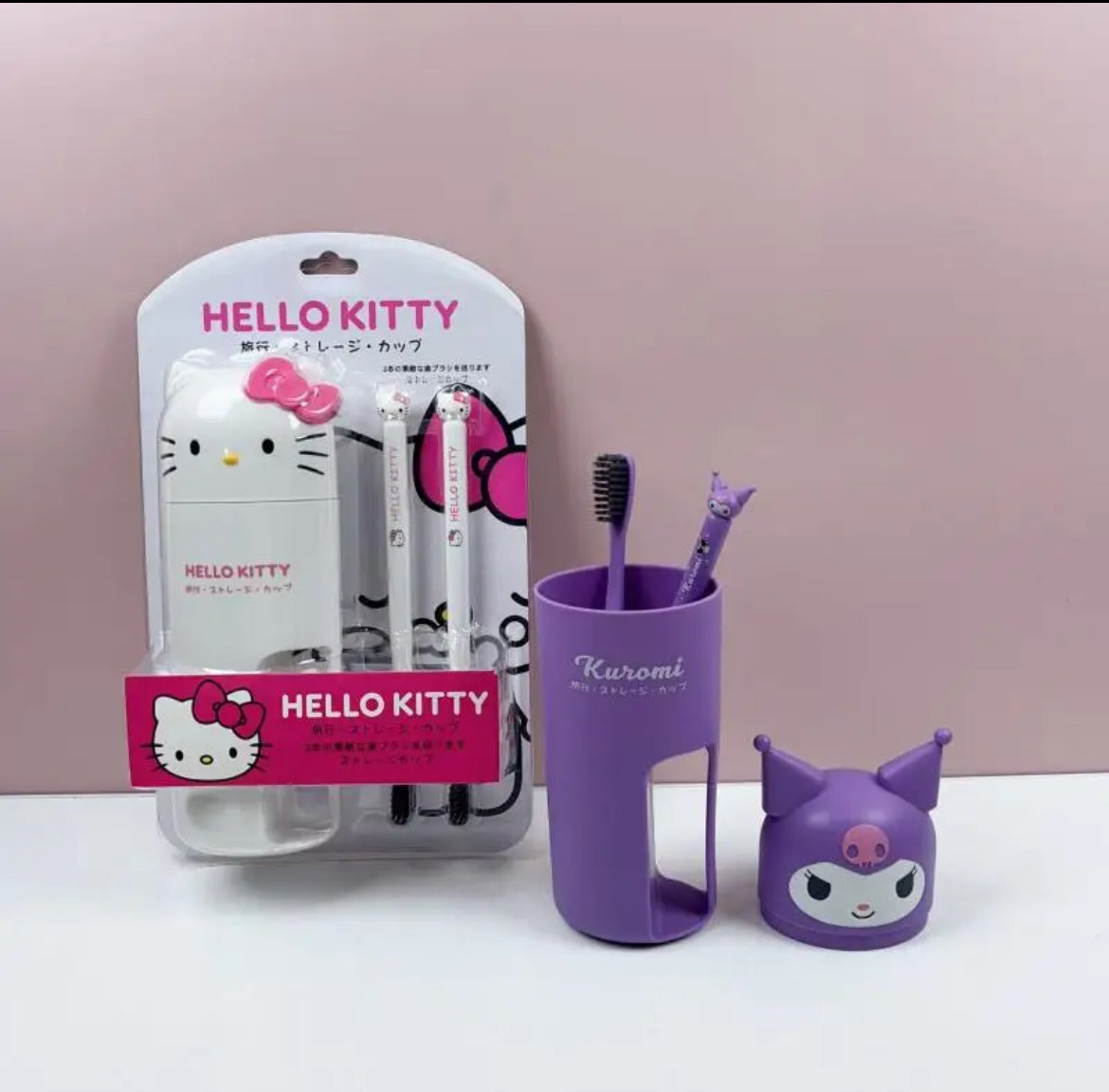 Set cepillo de dientes con vaso sanrio