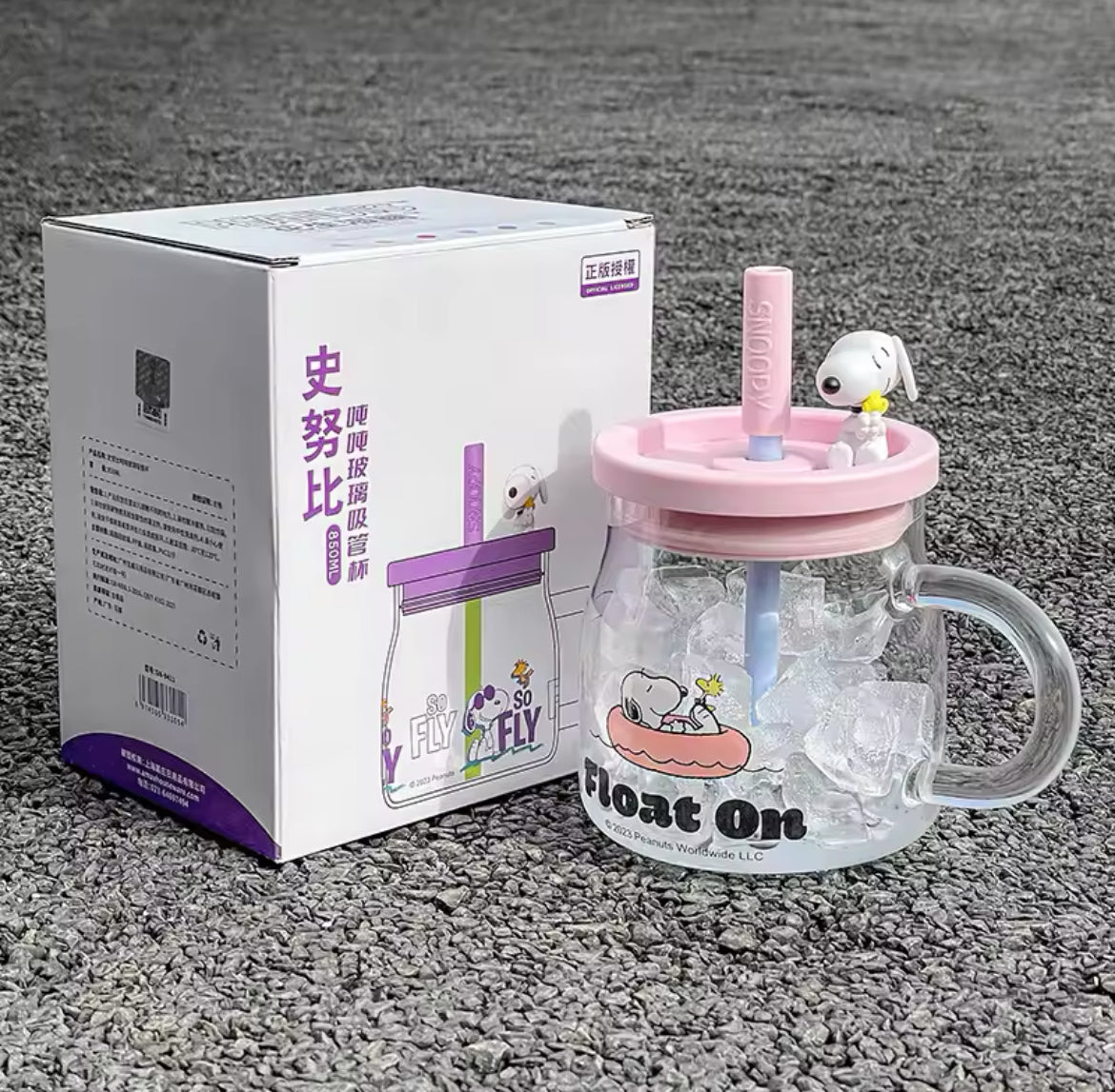 Vaso snoopy con tapa