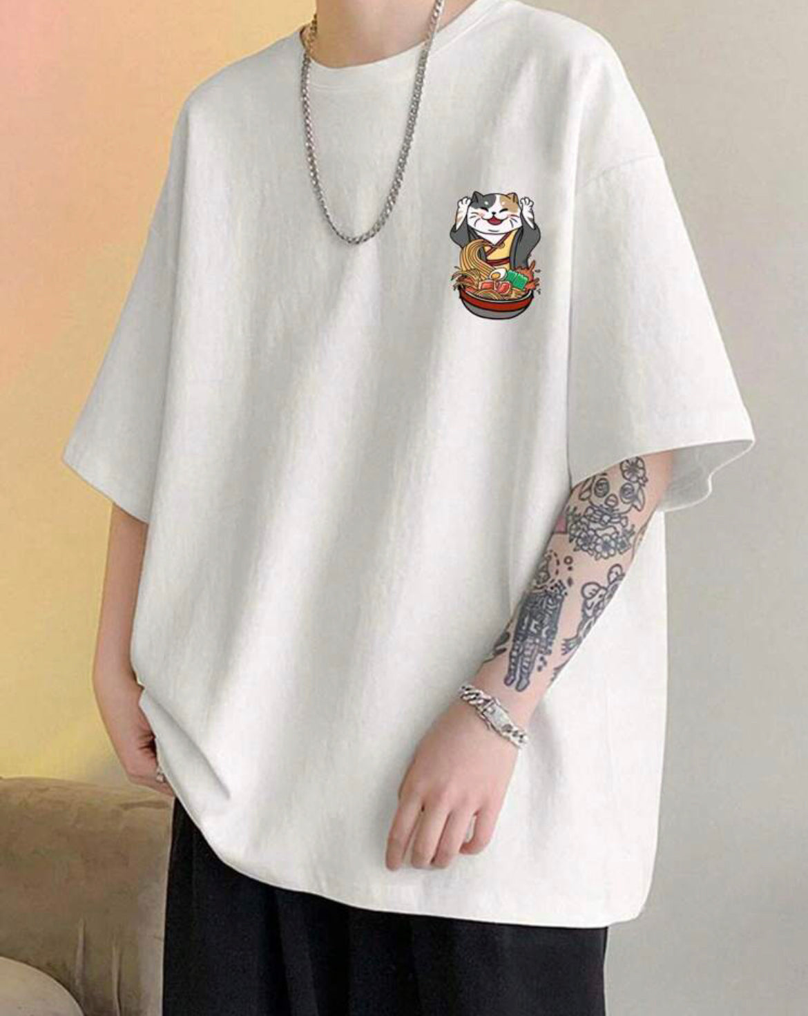 Remera oversize gatito