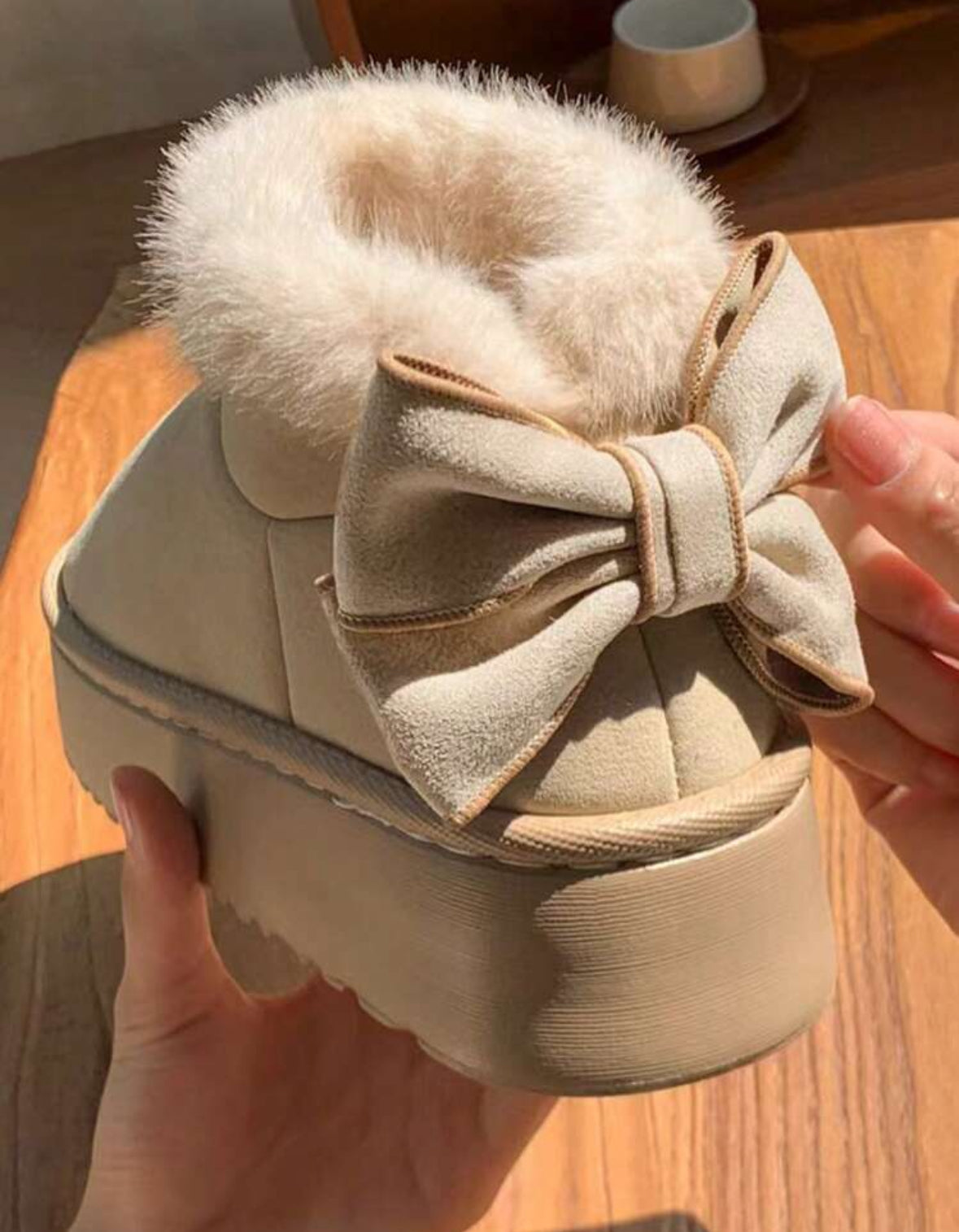 Botitas peludas para invierno