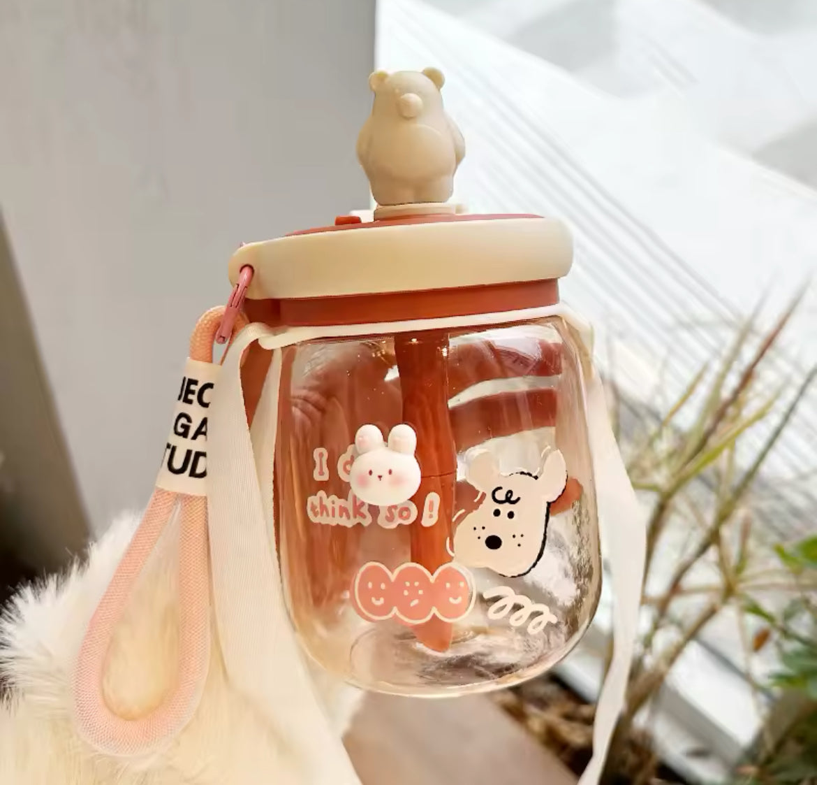 Vasos con tapa cute