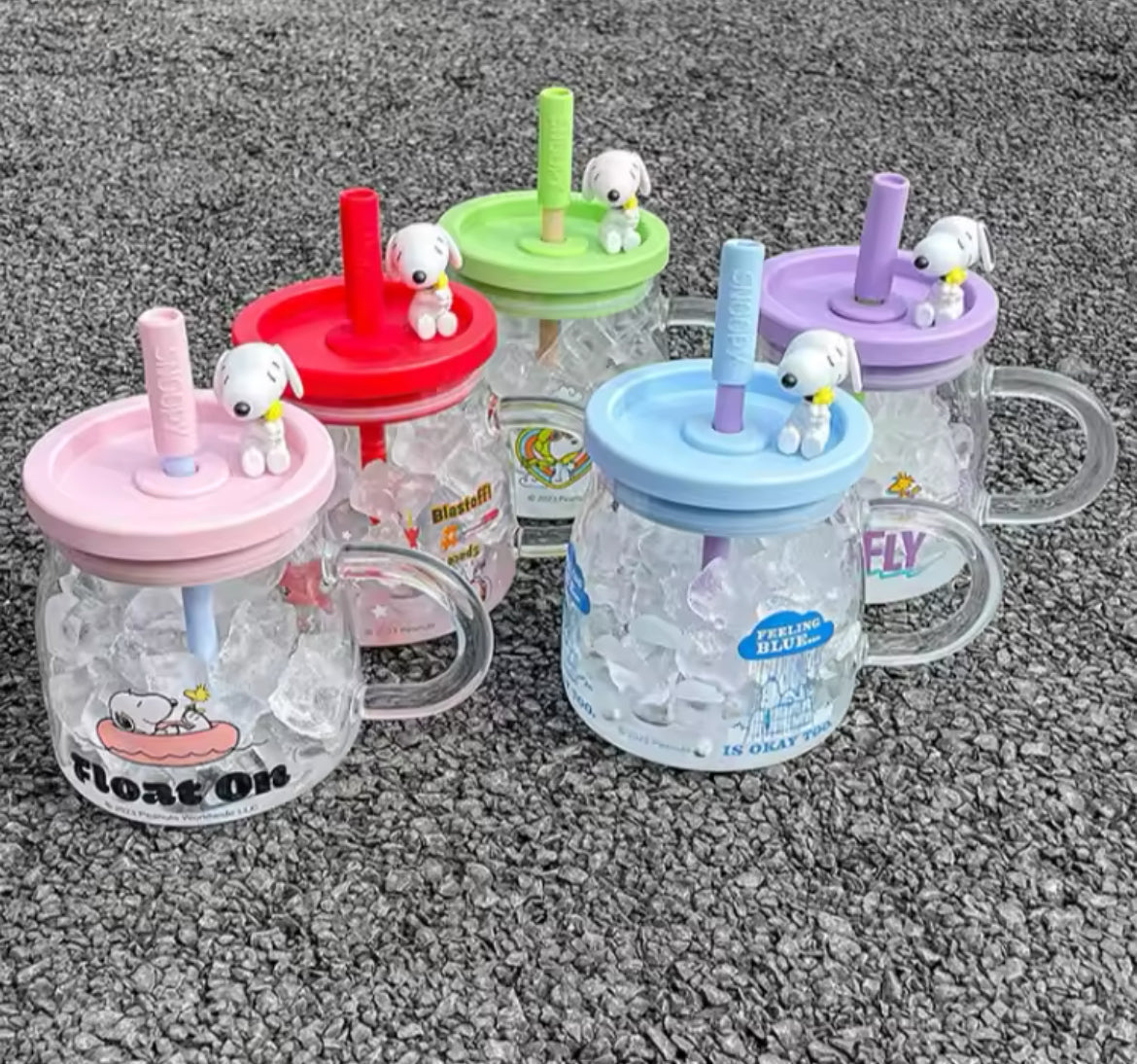 Vaso snoopy con tapa