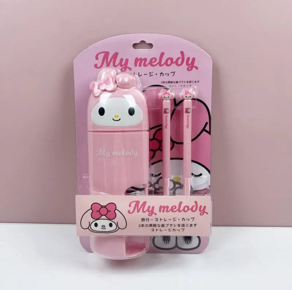 Set cepillo de dientes con vaso sanrio