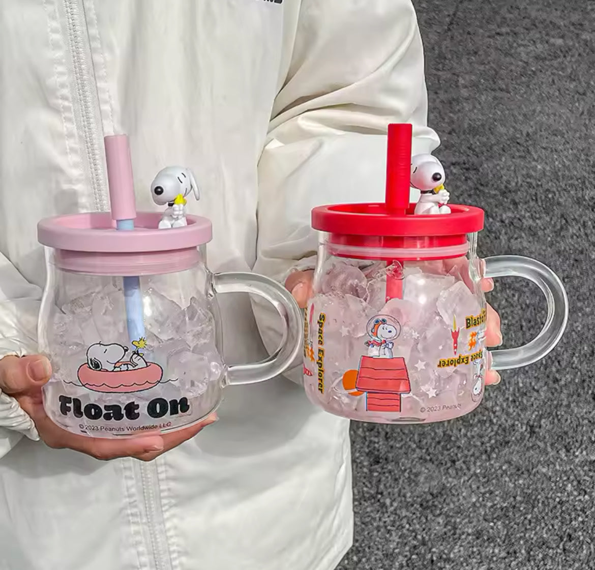Vaso snoopy con tapa