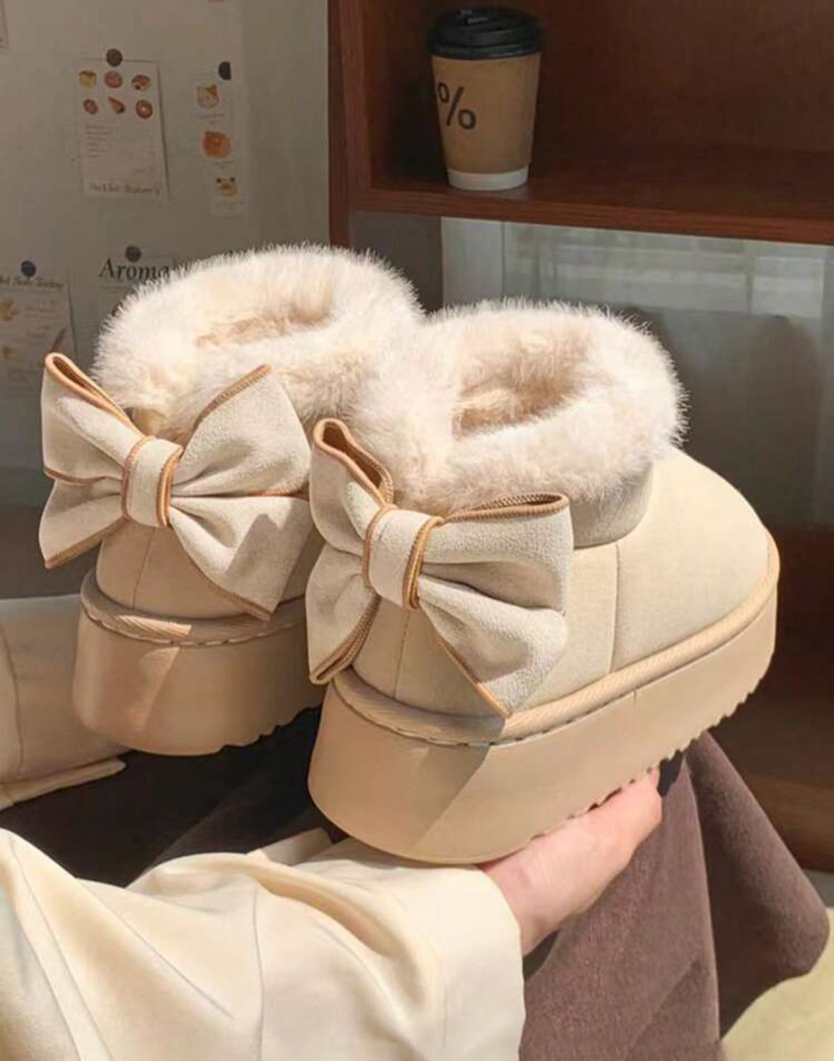 Botitas peludas para invierno