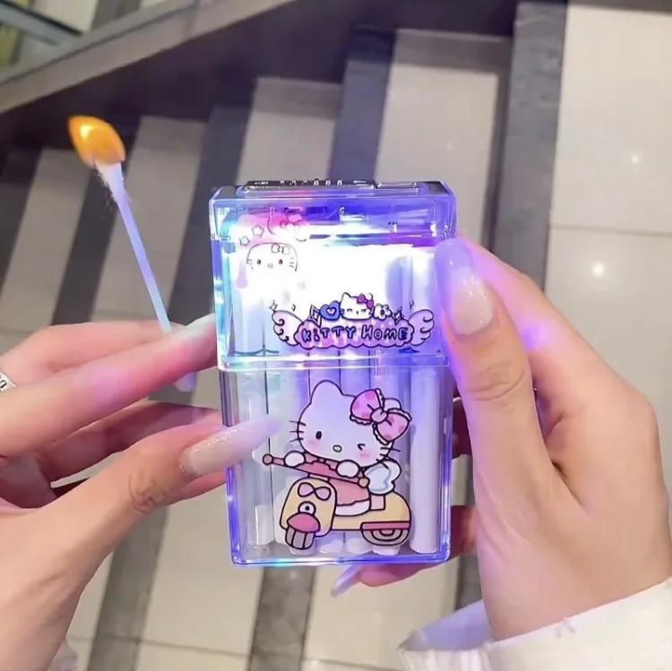 Caja para cigarros con encendedor de sanrio