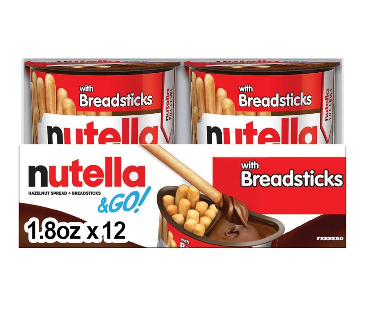 Nutella mas breadsticks