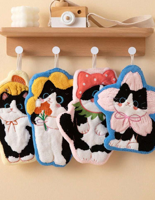 Toalla de mano gatitos