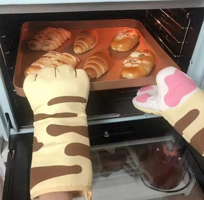 Guantes de cocina manoplas gatito