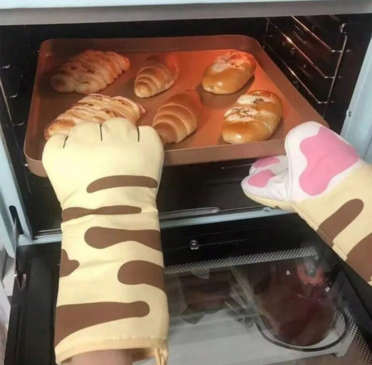 Guantes de cocina manoplas gatito