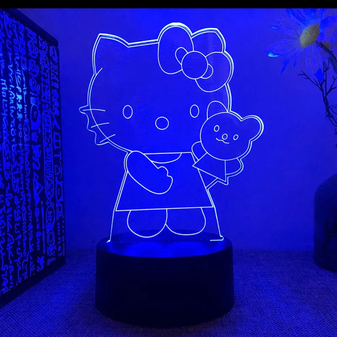 Luces led con figuras de dibujos