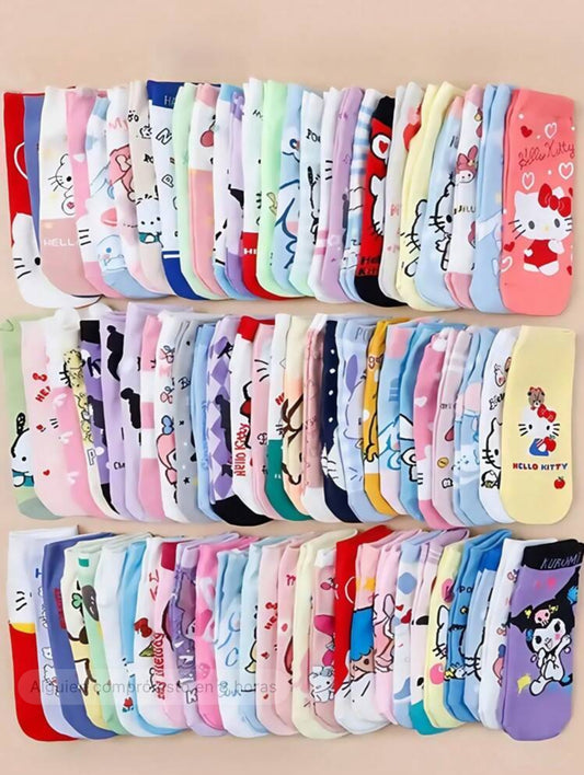 15 pares de soquetes sanrio