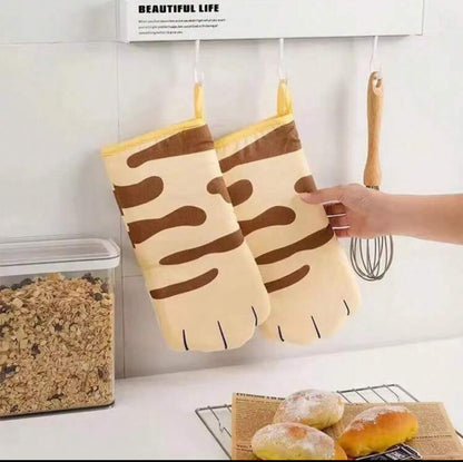 Guantes de cocina manoplas gatito