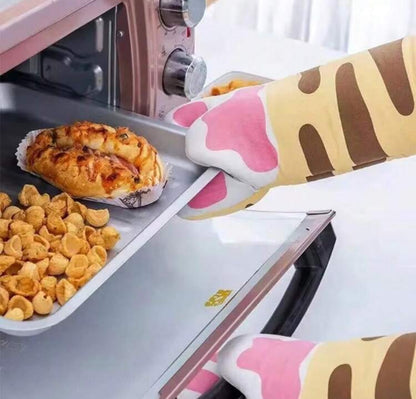 Guantes de cocina manoplas gatito