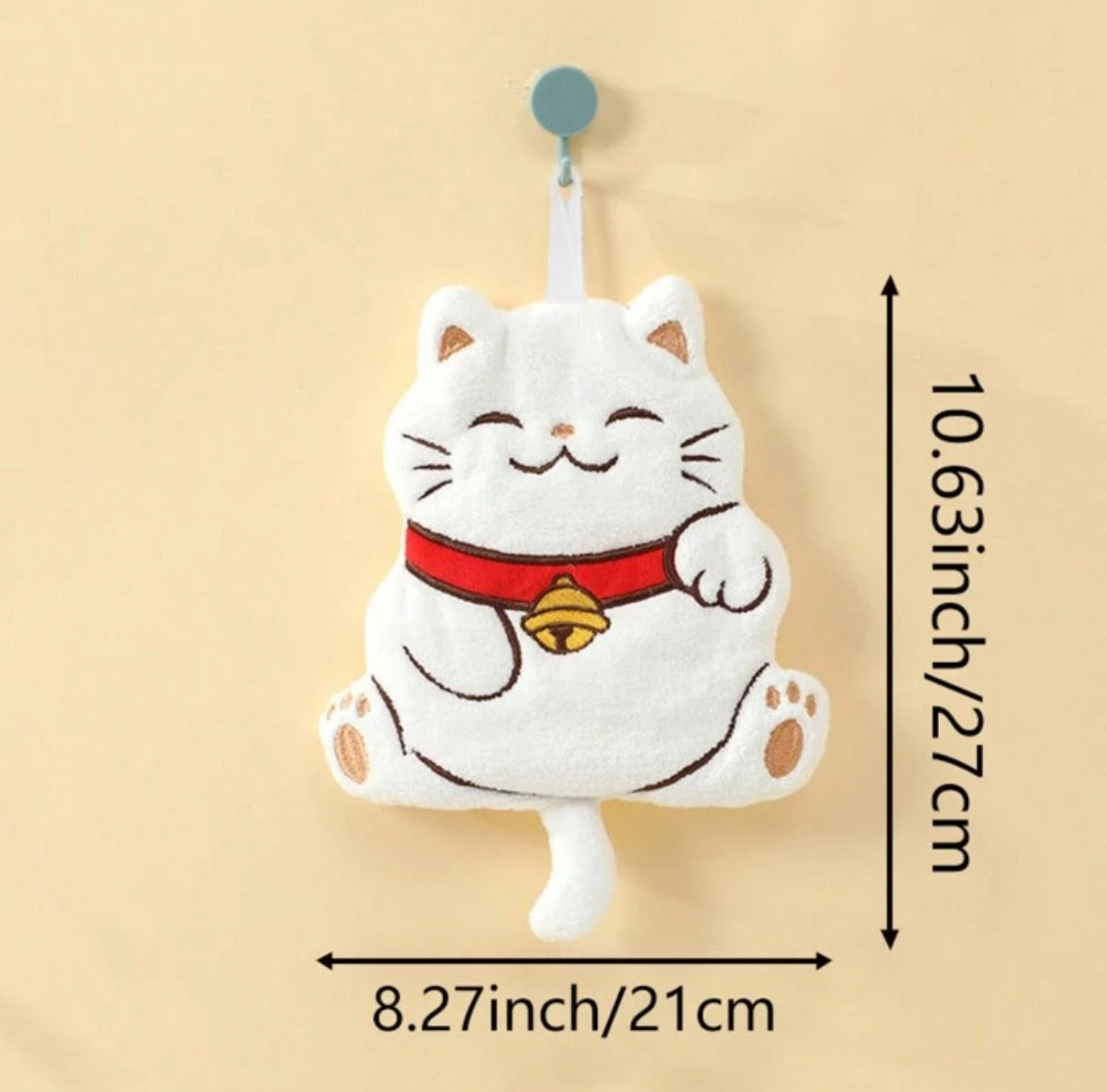 Toalla de manos gatitos de la suerte