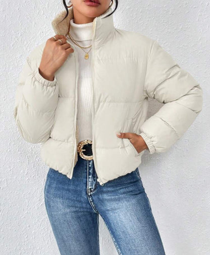 Campera puffer blanca