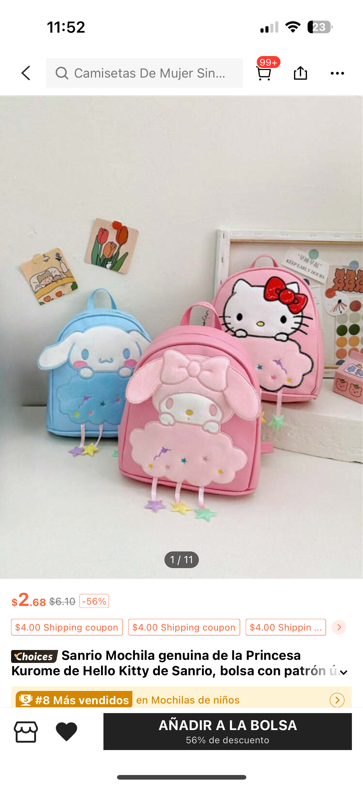 Mochilas sanrio