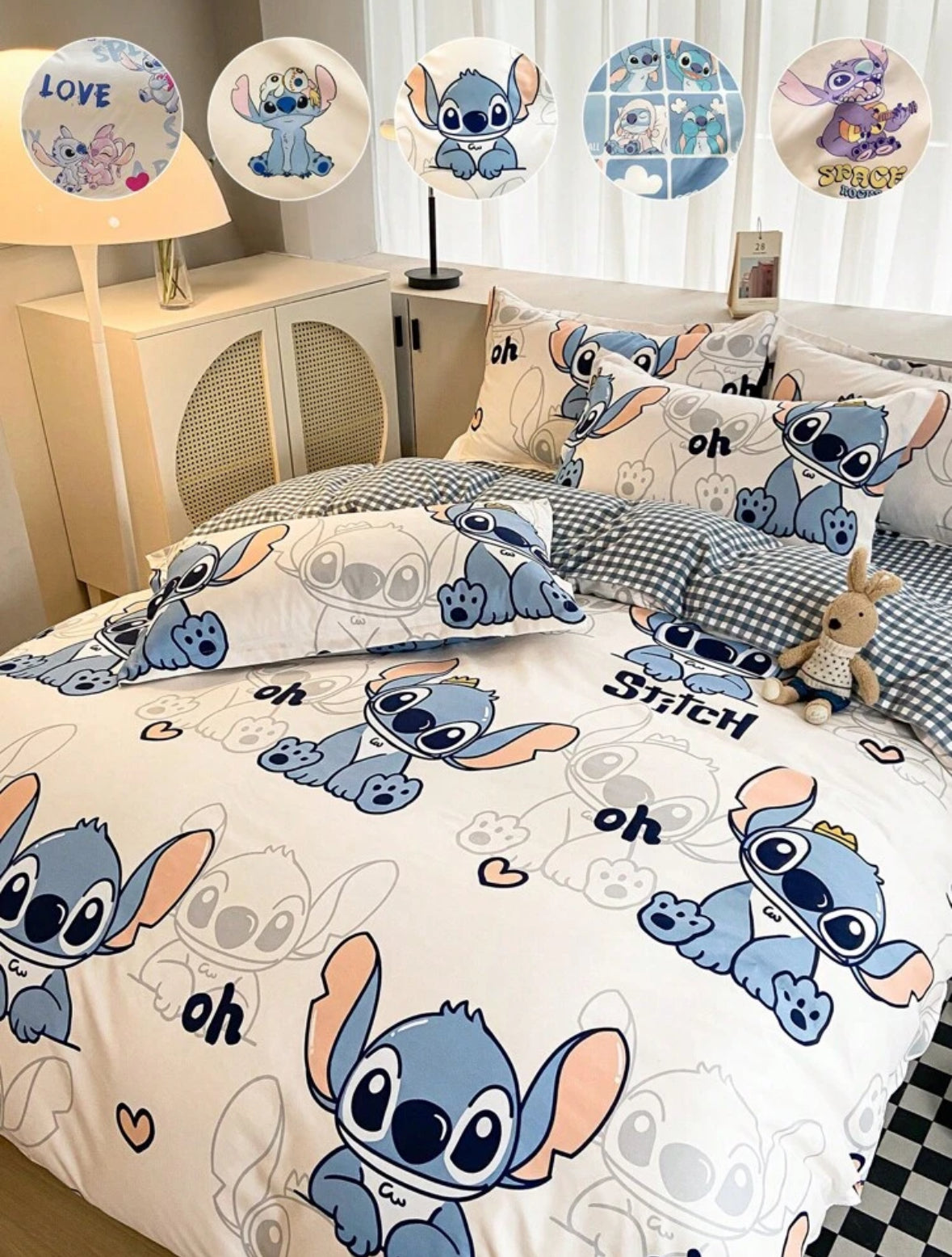 Ropa de cama ( funda de acolchado con almohadas)