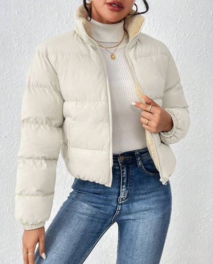 Campera puffer blanca