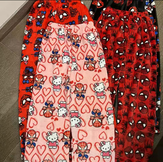 Pijama hello kitty con spiderman rosado talle L