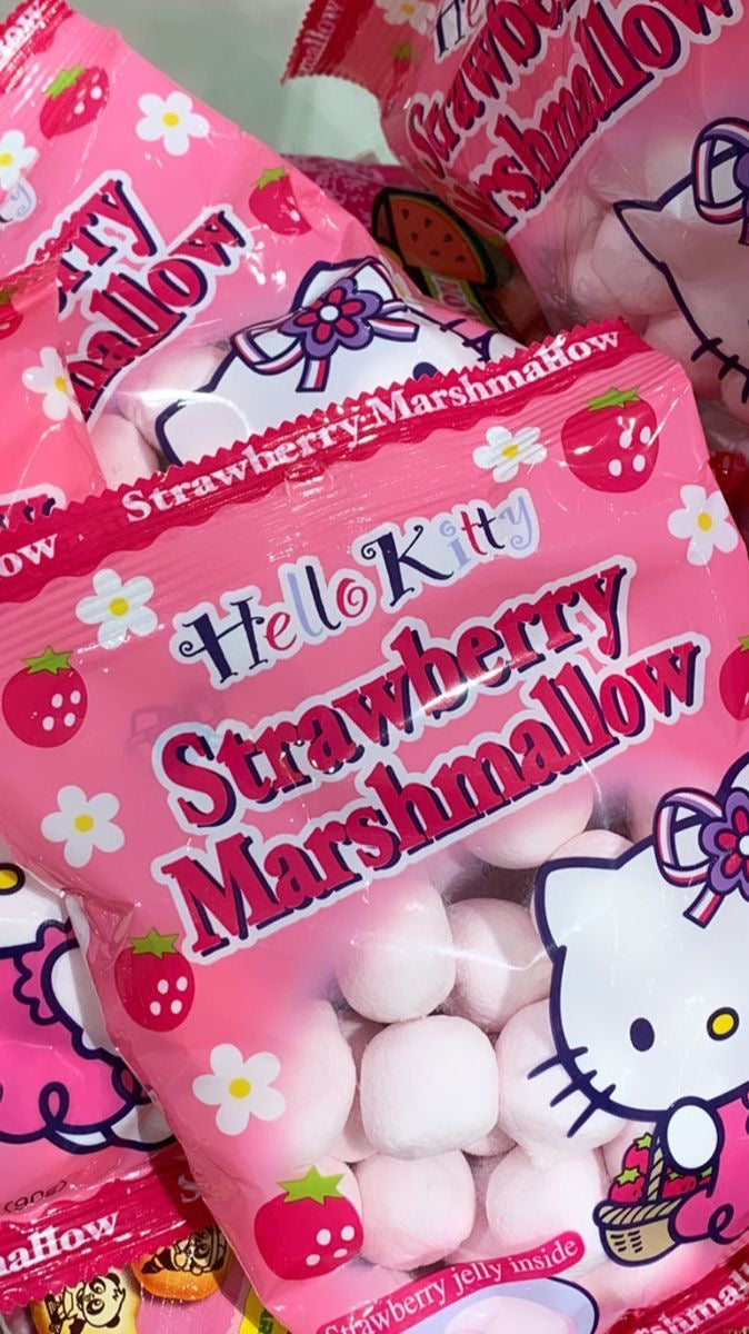 Marshmallow Strawberry Hello Kitty oficial 90gr
