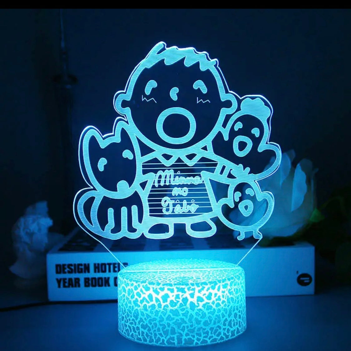 Luces led con figuras de dibujos