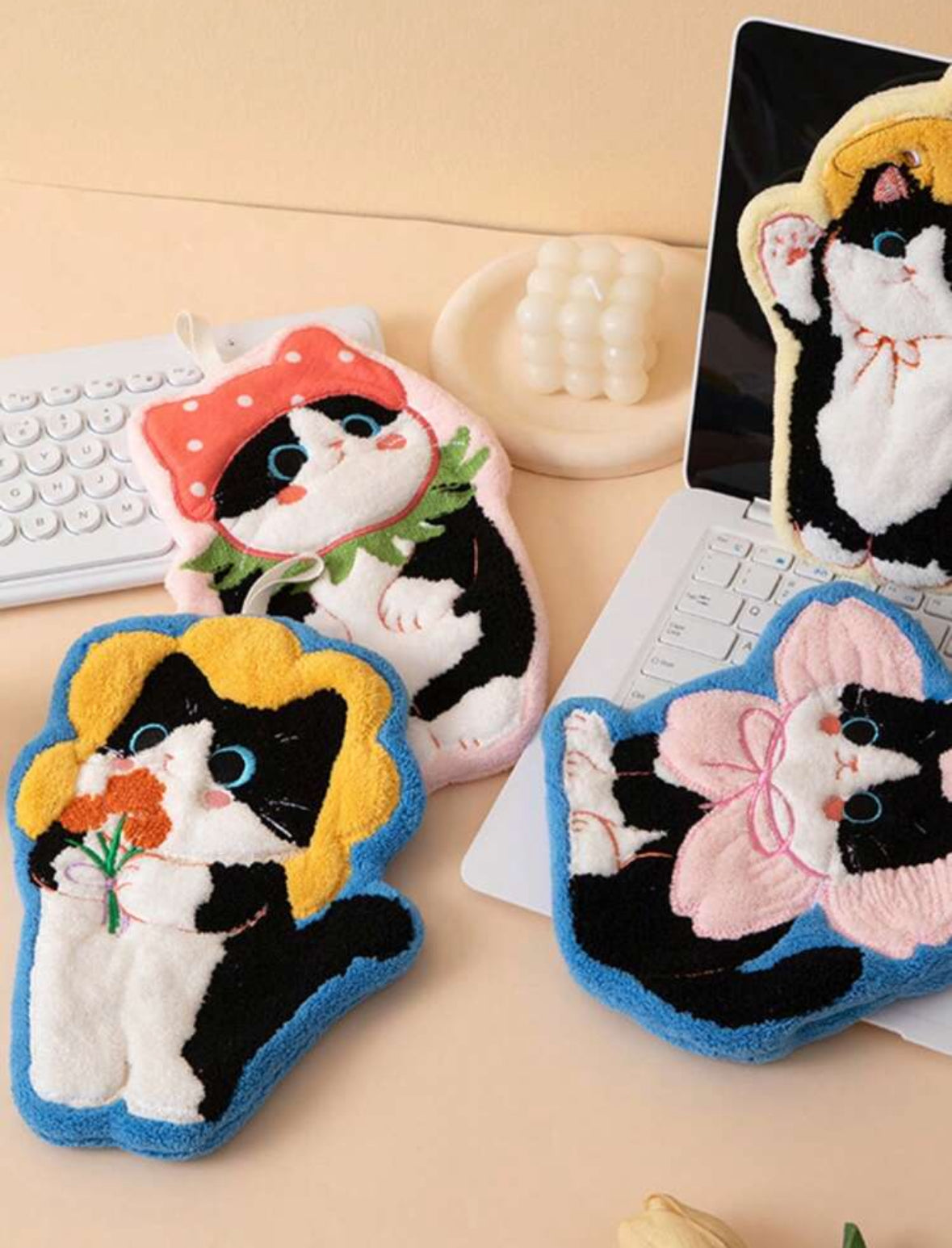 Toalla de mano gatitos