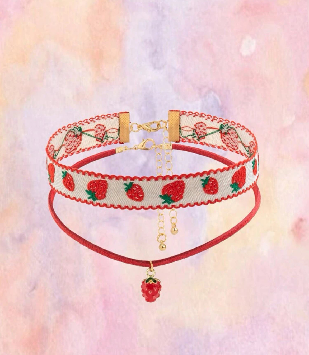 Choker frutilla