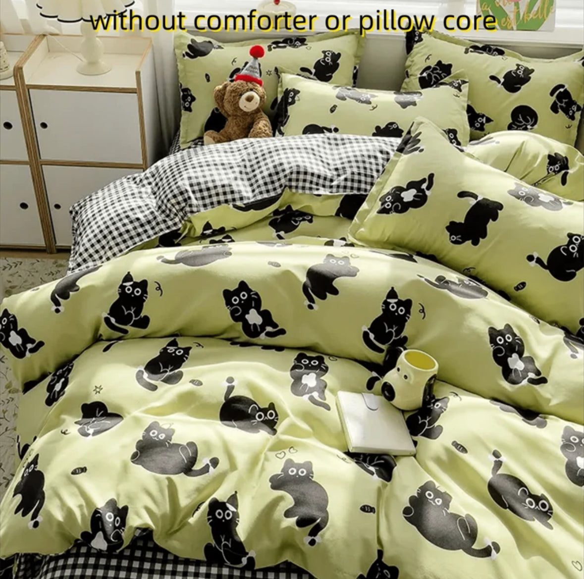 Ropa de cama ( funda de acolchado con almohadas)