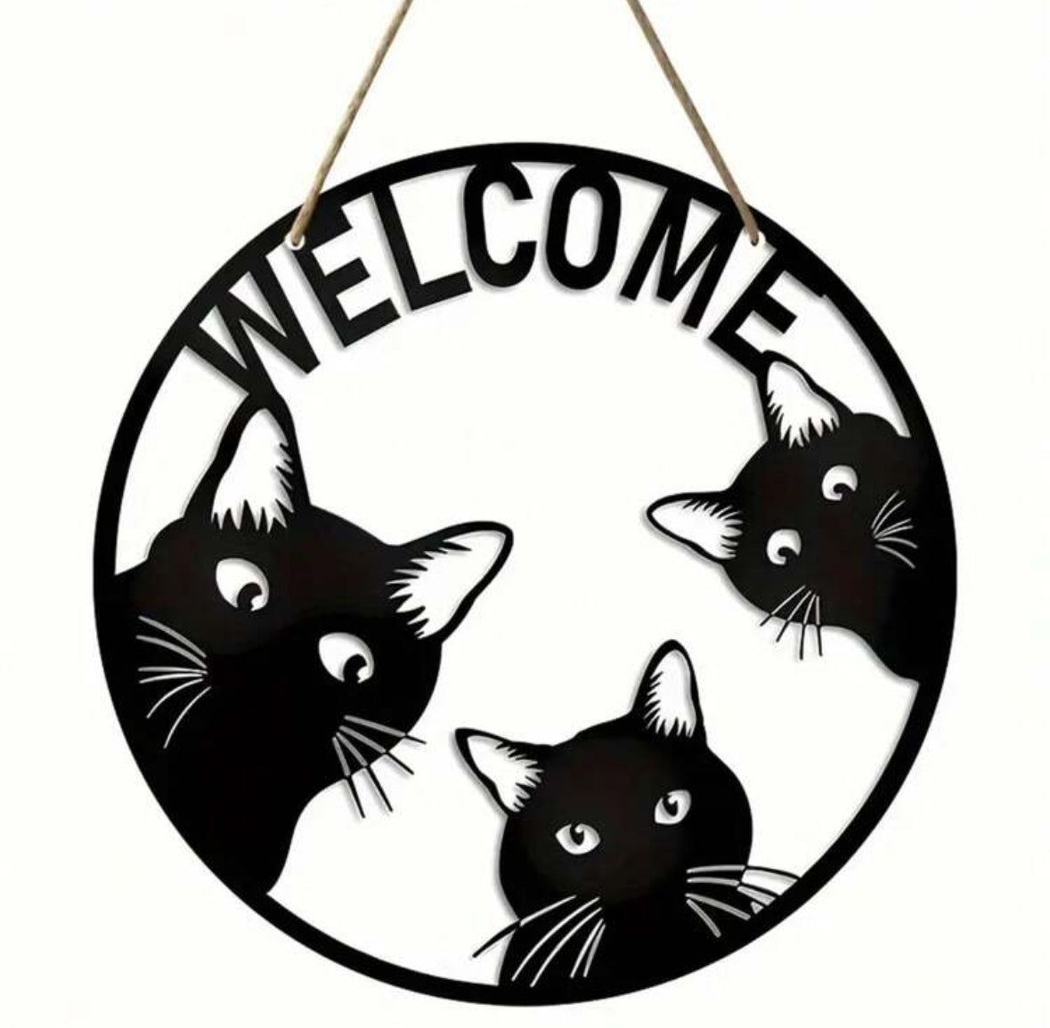 Cartel welcome gatitos