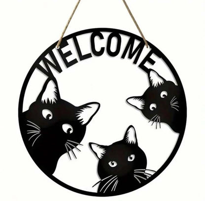 Cartel welcome gatitos
