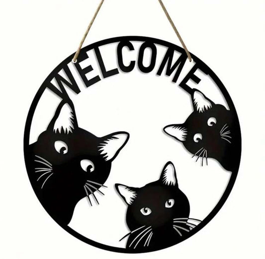 Cartel welcome gatitos