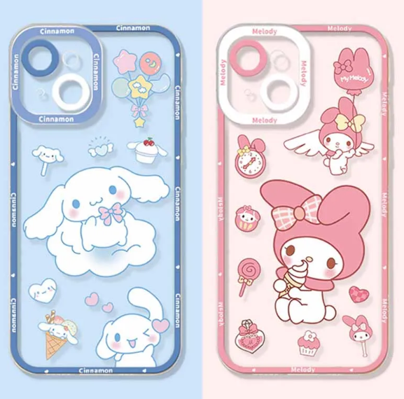 Fundas transparentes de sanrio para iPhone