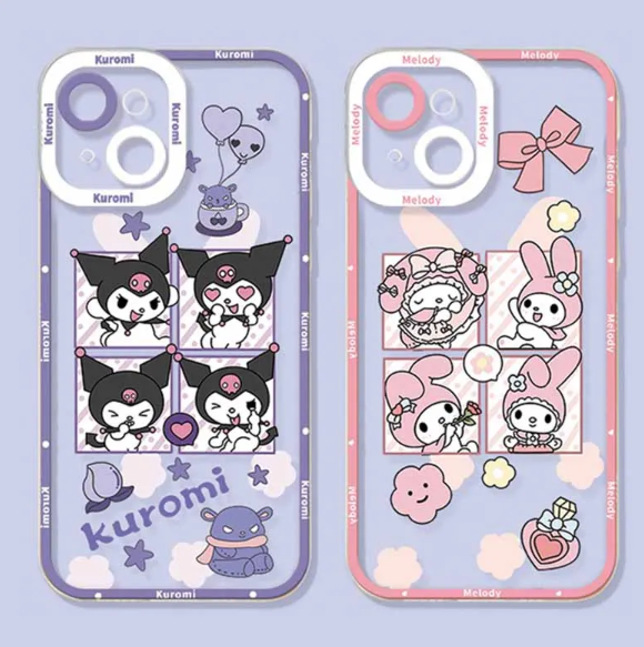 Fundas transparentes de sanrio para iPhone