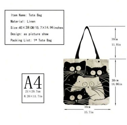 Bolsa tote bag o chismosa gatito