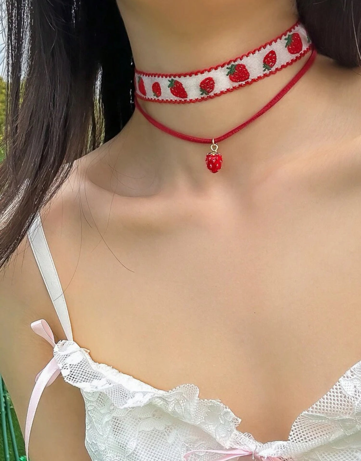 Choker frutilla