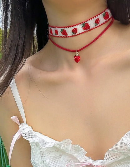 Choker frutilla