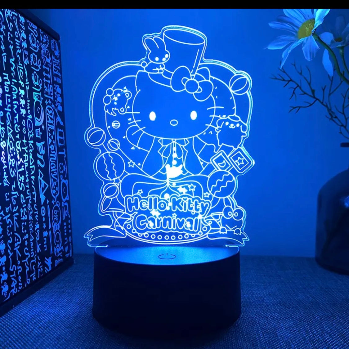 Luces led con figuras de dibujos