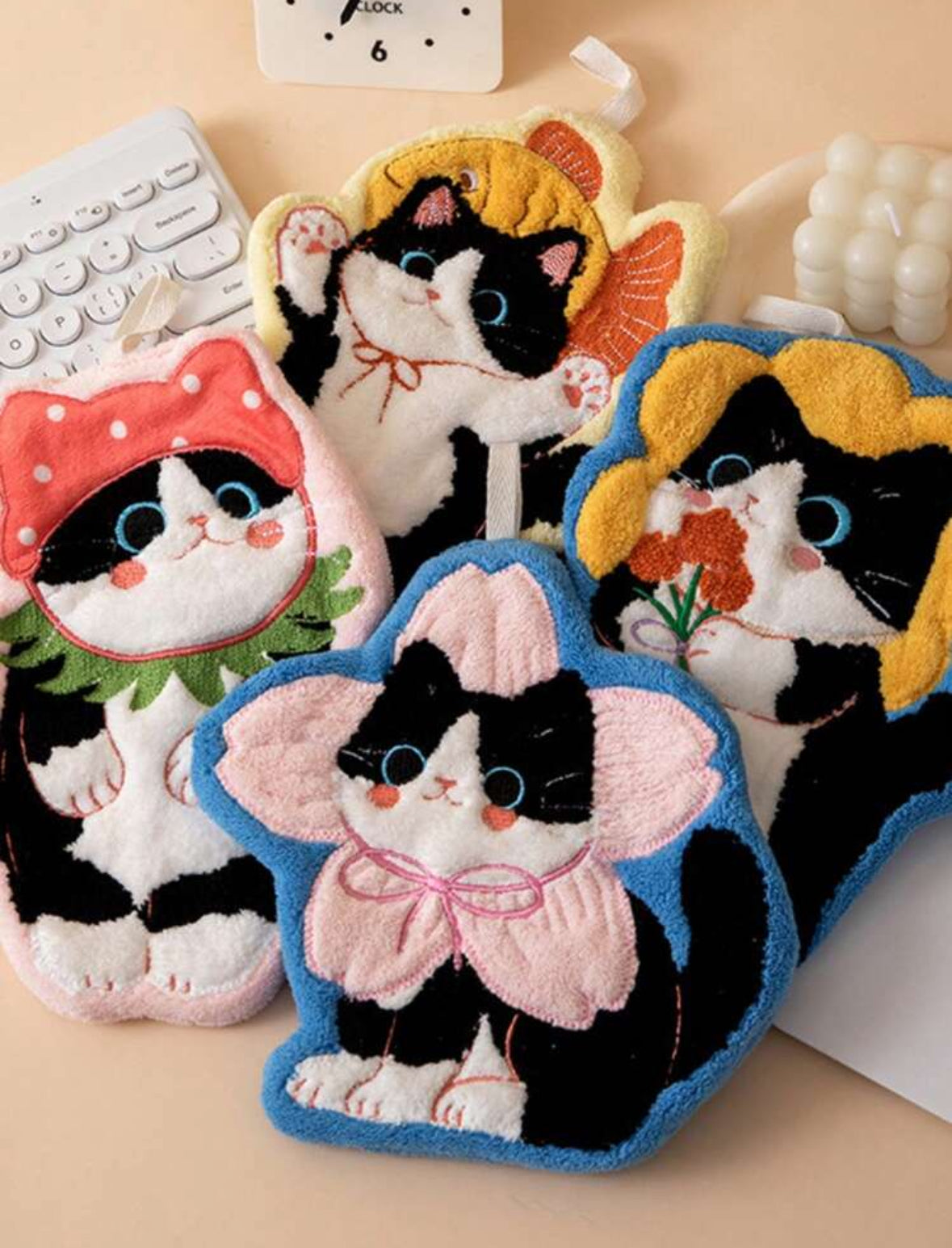 Toalla de mano gatitos