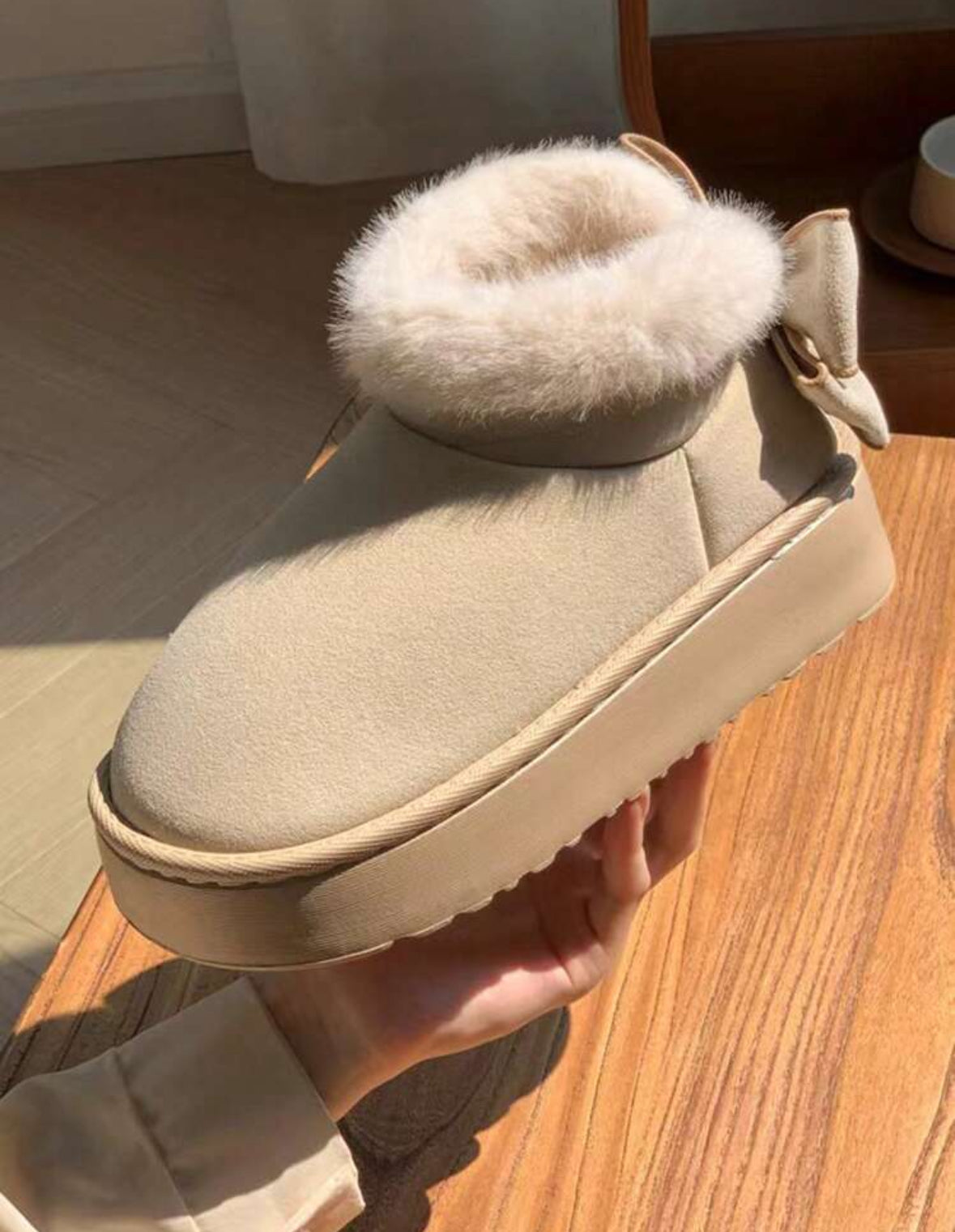 Botitas peludas para invierno