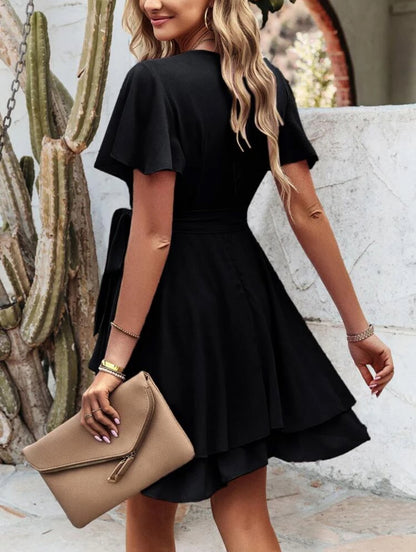 Vestido con mangas mariposa