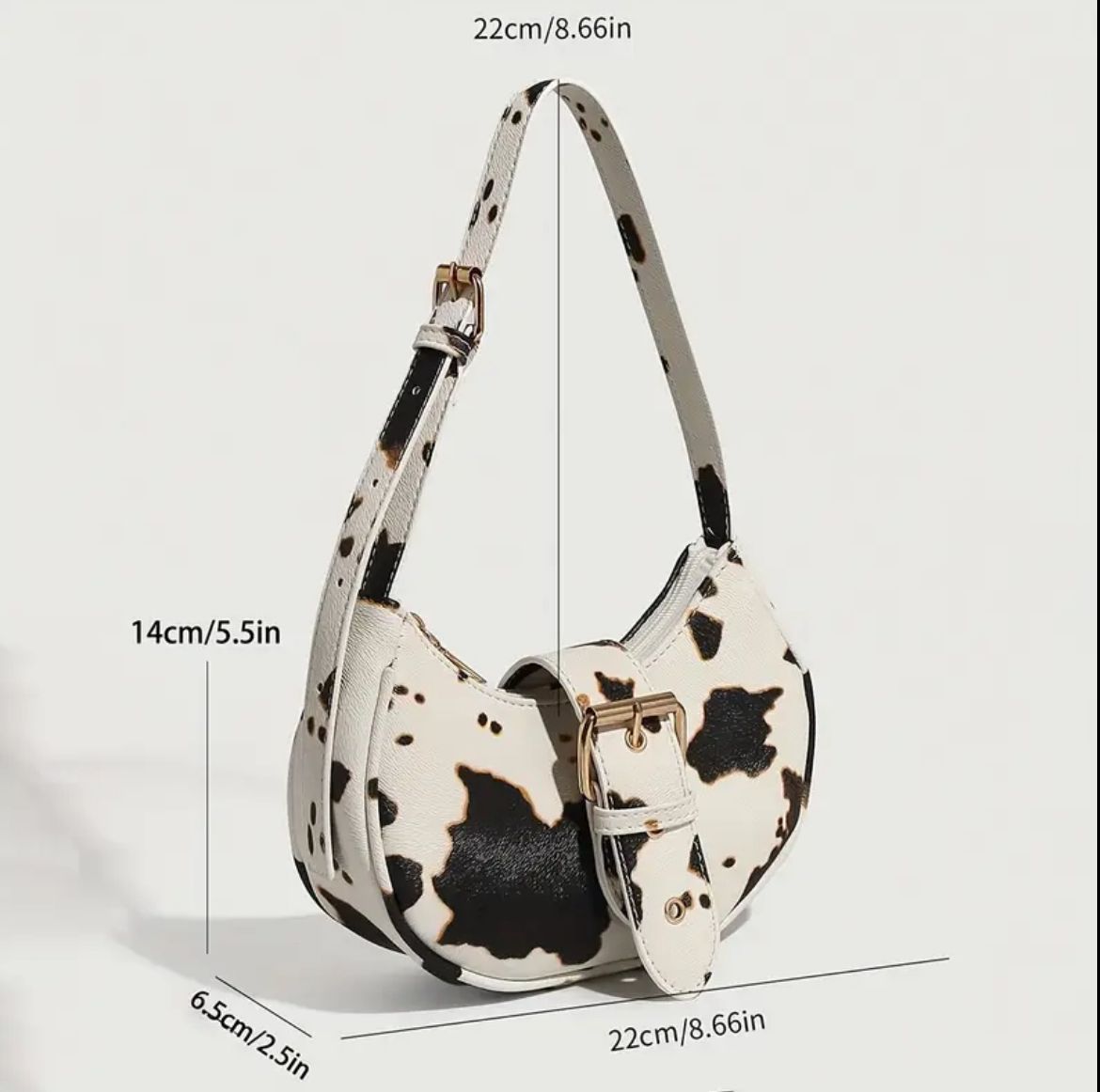 Cartera estampado de vaca
