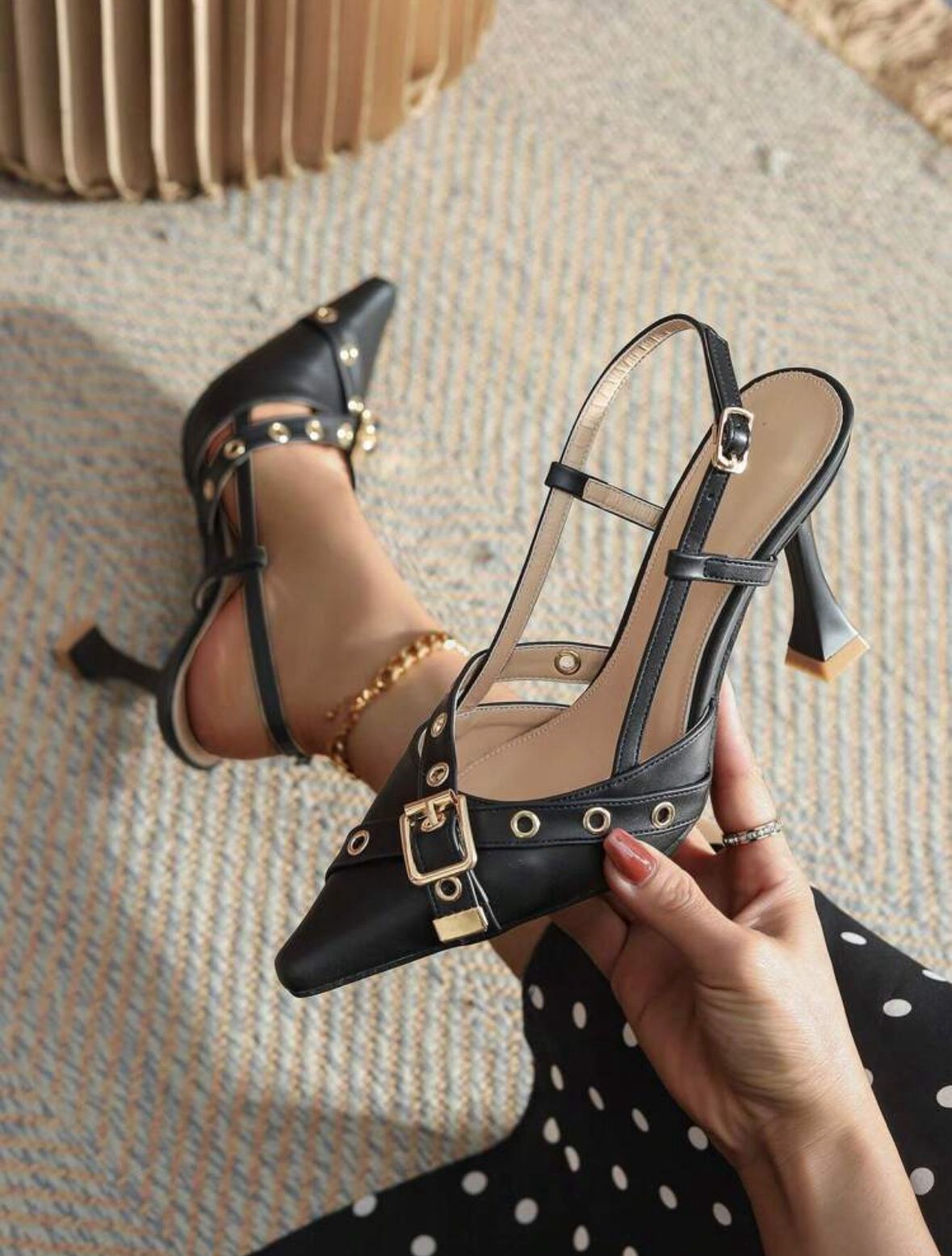 Zapatos de tacon alto con puntera