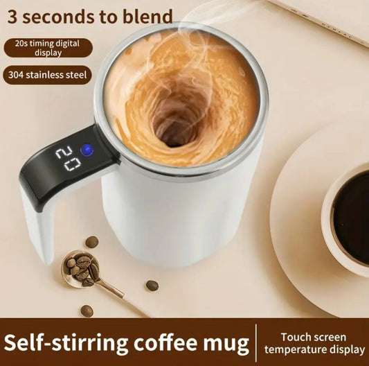 Taza que marca la temperatura y bate
