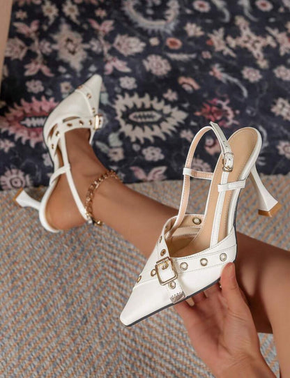 Zapatos de tacon alto con puntera