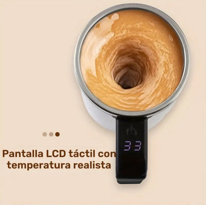 Taza que marca la temperatura y bate